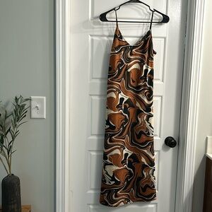 Brown slip dress